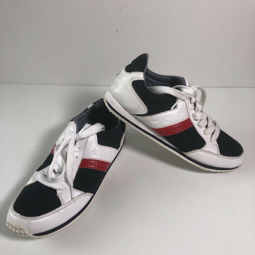 Tommy Hilfiger Womens Shoes Red White Blue Stripes Size 7.5 M Medium